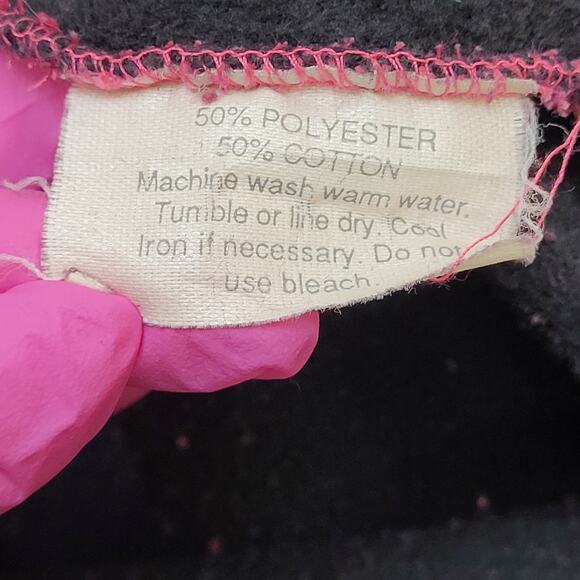 Vintage 90s Blank Sweatshirt Womens Small 21x26 Black Pink - Picture 10 of 14